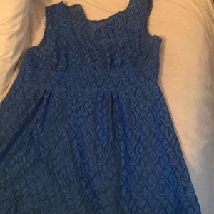 Dress Barn blue lace A-line dress